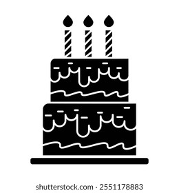 cake icon vector on white background