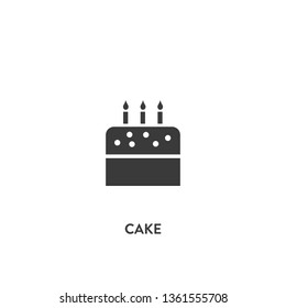 cake icon vector. cake sign on white background. cake icon for web and app