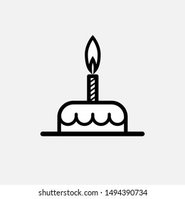 Cake Icon - Vector, Sign and Symbol for Design, Presentation, Website or Apps Elements. 
