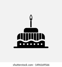 Cake Icon - Vector, Sign and Symbol for Design, Presentation, Website or Apps Elements. 