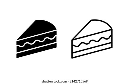 Cake icon vector. Cake sign and symbol. Birthday cake icon