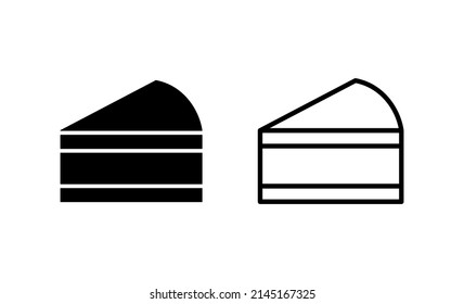 Cake icon vector. Cake sign and symbol. Birthday cake icon