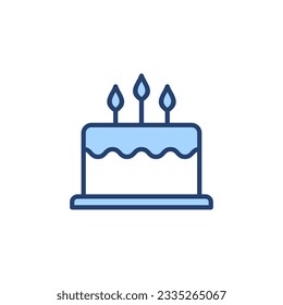 Cake icon vector. Cake sign and symbol. Birthday cake icon