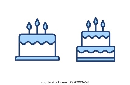 Cake icon vector. Cake sign and symbol. Birthday cake icon