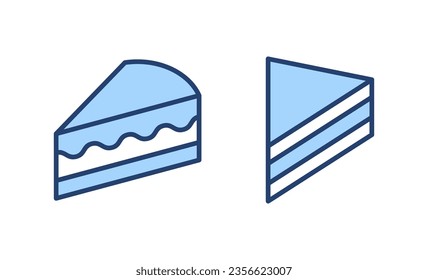 Cake icon vector. Cake sign and symbol. Birthday cake icon