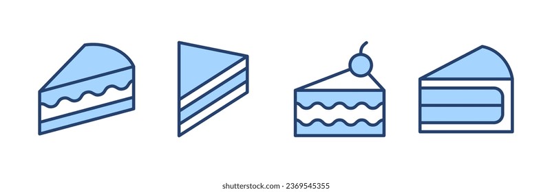 Cake icon vector. Cake sign and symbol. Birthday cake icon