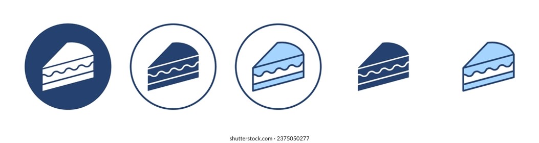 Cake icon vector. Cake sign and symbol. Birthday cake icon