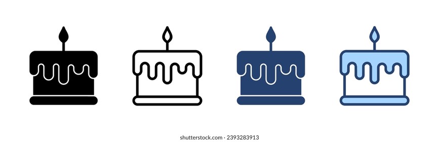 Cake icon vector. Cake sign and symbol. Birthday cake icon
