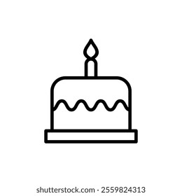 Cake icon vector. Cake sign and symbol. Birthday cake icon
