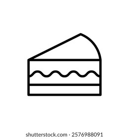 Cake icon vector. Cake sign and symbol. Birthday cake icon