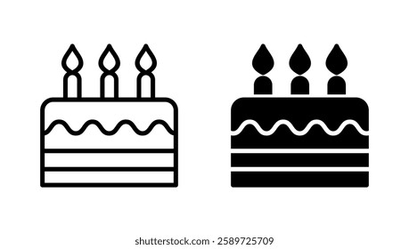 Cake icon vector. Cake sign and symbol. Birthday cake icon