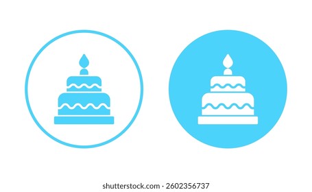 Cake icon vector. Cake sign and symbol. Birthday cake icon