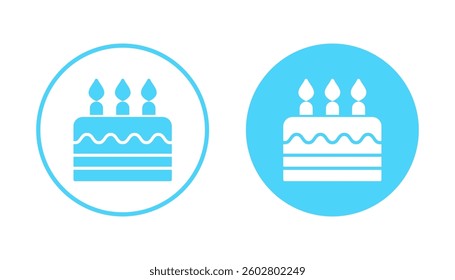 Cake icon vector. Cake sign and symbol. Birthday cake icon