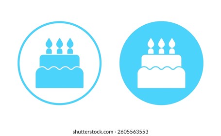 Cake icon vector. Cake sign and symbol. Birthday cake icon