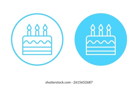 Cake icon vector. Cake sign and symbol. Birthday cake icon