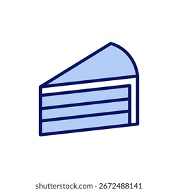 Cake icon vector. Cake sign and symbol. Birthday cake icon