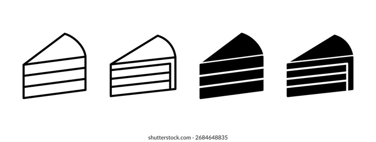 Cake icon vector. Cake sign and symbol. Birthday cake icon