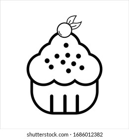 
Cake Icon Vector Simple Design