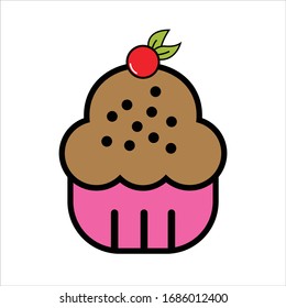 
Cake Icon Vector Simple Design