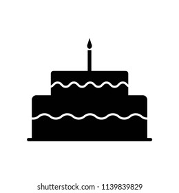 Cake icon vector icon. Simple element illustration. Cake symbol design. Can be used for web and mobile.