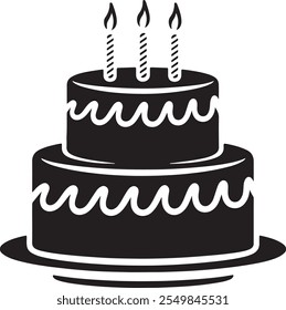 Cake icon vector icon. Simple element illustration. Cake symbol design