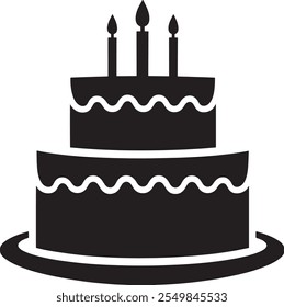 Cake icon vector icon. Simple element illustration. Cake symbol design