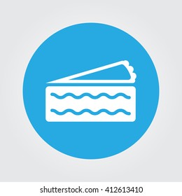 Cake icon vector, solid illustration, pictogram isolated on gray