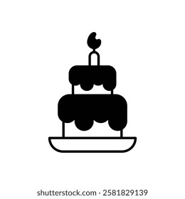 Cake icon vector stock illustration