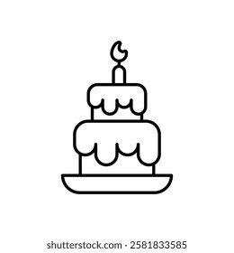 Cake icon vector stock illustration