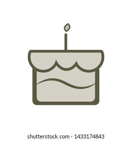 cake icon vector, symbol illustration.