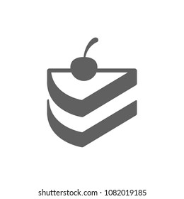 Cake icon vector. Symbol for your web site design, logo, app, UI. Vector illustration, EPS
