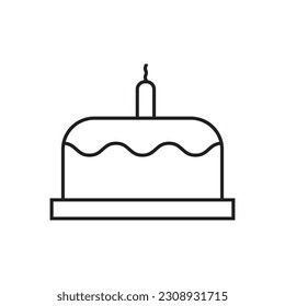 cake icon vector template illustration logo design