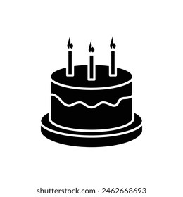 cake icon vector template illustration logo design