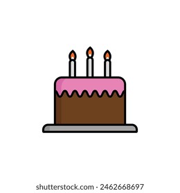 cake icon vector template illustration logo design