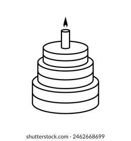 cake icon vector template illustration logo design