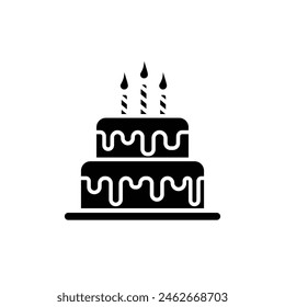 Kuchen-Symbol Vektorgrafik Vorlage Illustration Logo Design