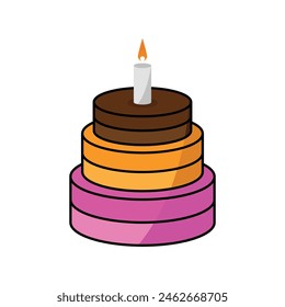 cake icon vector template illustration logo design