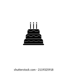 cake icon, vector in trendy flat style isolated on white background. image, eps 10