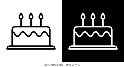 Cake icon vector for web, computer and mobile apps