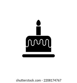 Cake icon vector for web and mobile app. Cake sign and symbol. Birthday cake icon