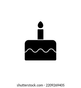 Cake icon vector for web and mobile app. Cake sign and symbol. Birthday cake icon