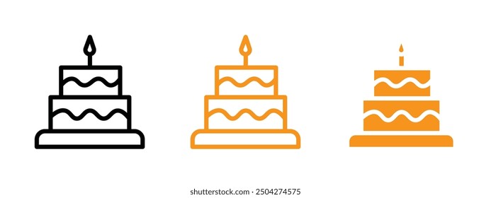 Cake icon web design in vector