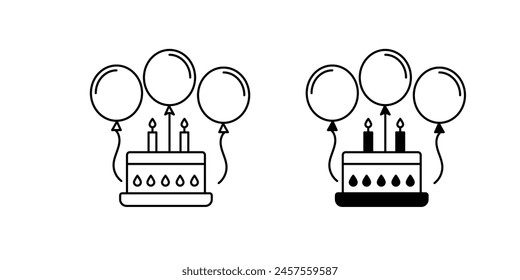cake icon with white background vector stock illustration