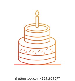 cake icon with white background vector stock illustration