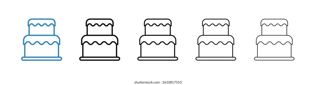 Cake icons collection vectors for web ui