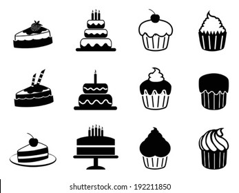 cake icons set