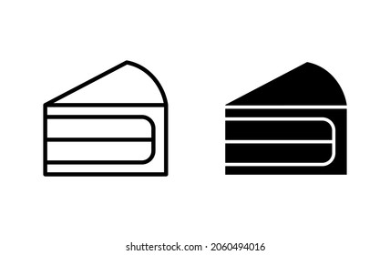 Cake icons set. Cake sign and symbol. Birthday cake icon