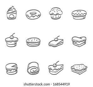 Cake icons in sketch.