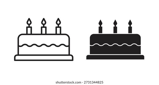 Symbol für Kuchen. Vektorgrafik-Paket für Apps und Designs