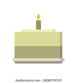 Cake illustrated on white background
